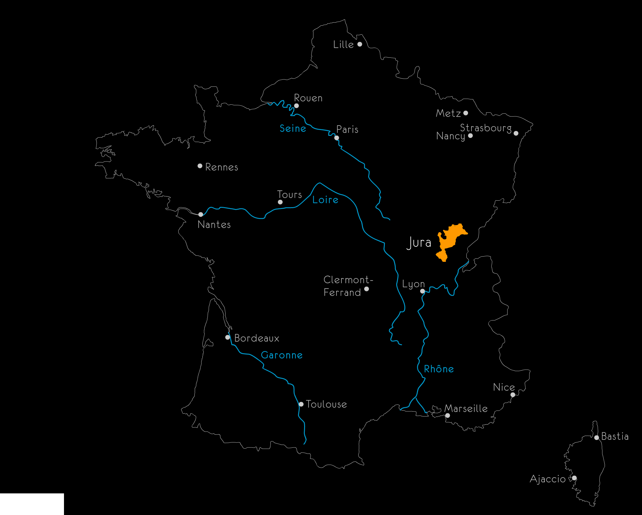 Carte Côtes du Jura